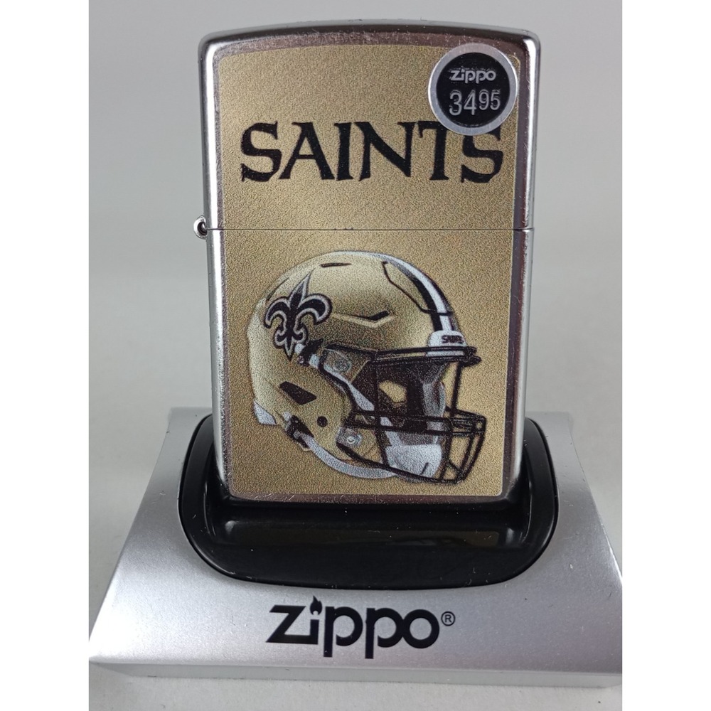 Brand New in Box Genuine Zippo NFL Lighter New Orleans Saints Football Helmet